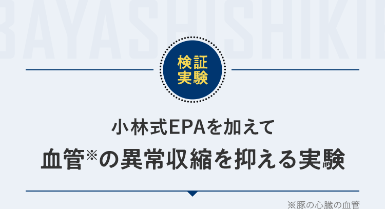 検証実験 小林式EPAを加えて血管の異常収縮を抑える実験